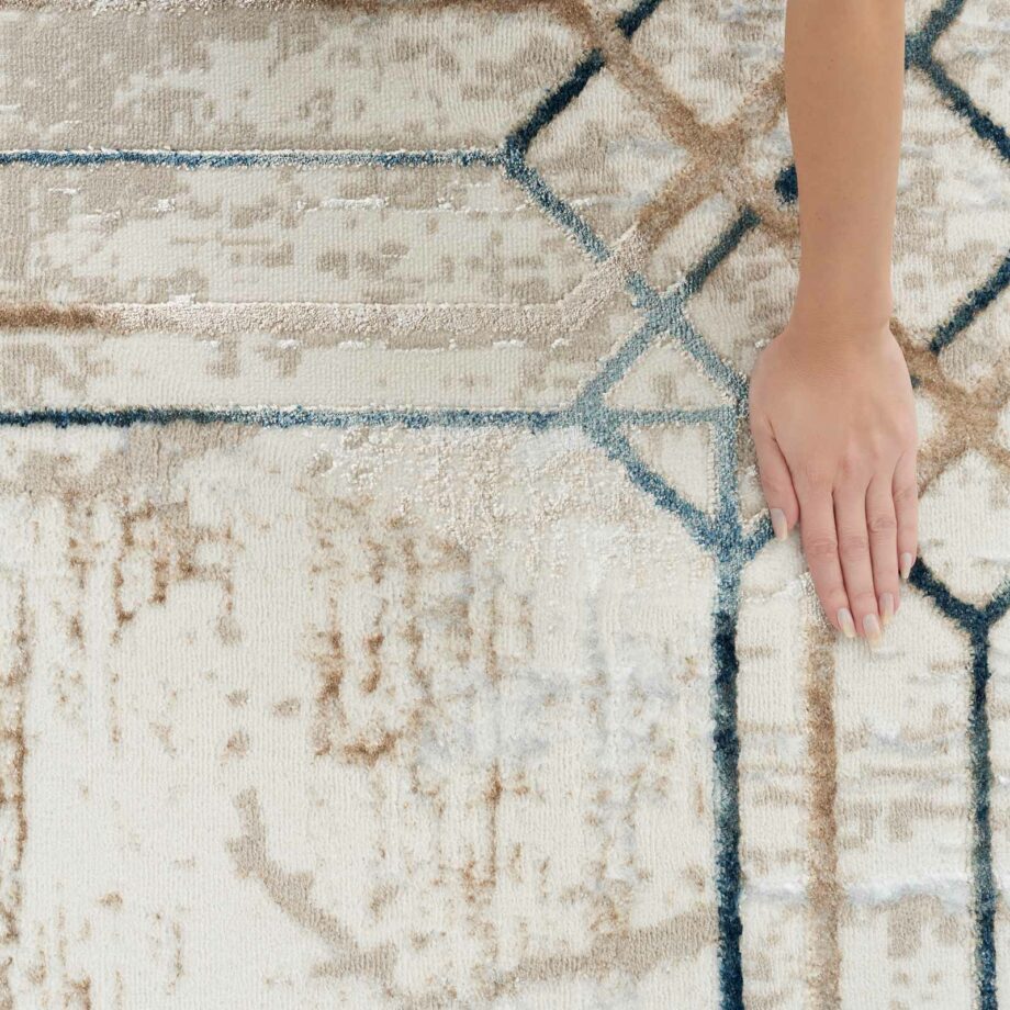 Nourison rug Glitz GLZ03 IVTAU IVORY TAUPE 5X7 099446134219 HAND