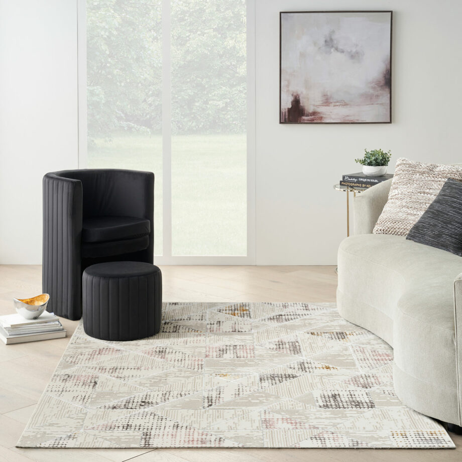 Nourison rug Glitz GLZ04 IVMTC IVORY MULTICOLOR 5X7 099446134394 interior 1