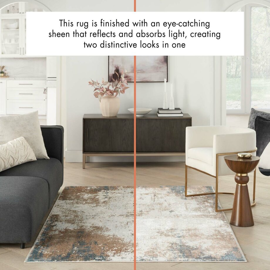 Nourison rug Glitz GLZ06 TAUMT TAUPE MULTICOLOR 5X7 099446134554 interior 3