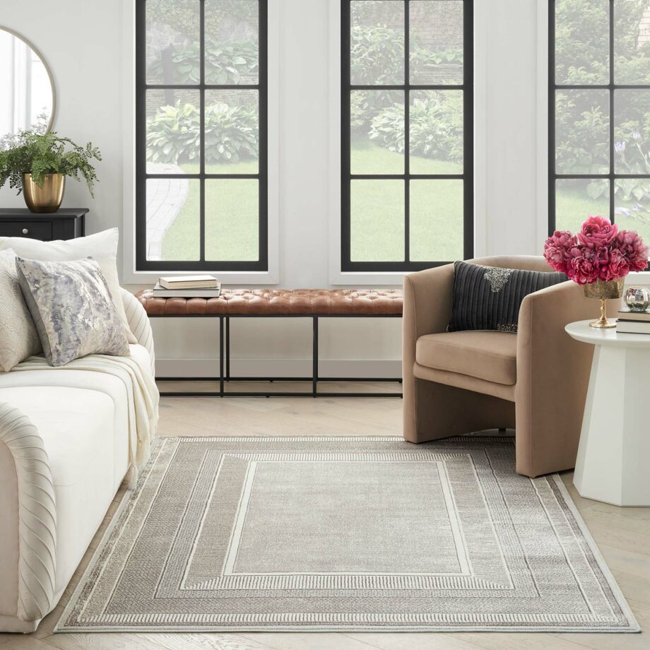 Nourison rug Glitz GLZ07 SILVR SILVER 5x7 099446911759 interior 3