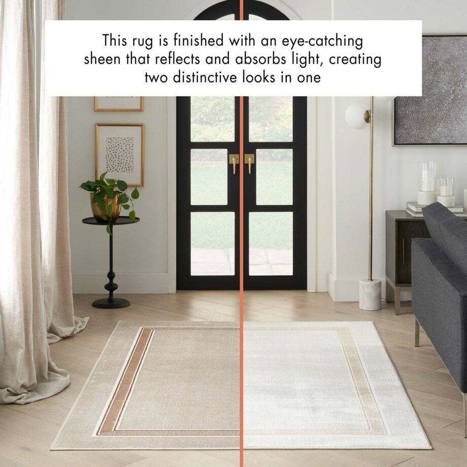 Nourison rug Glitz GLZ08 IVCRM IVORY CREAM 5X7 099446134691 interior 3