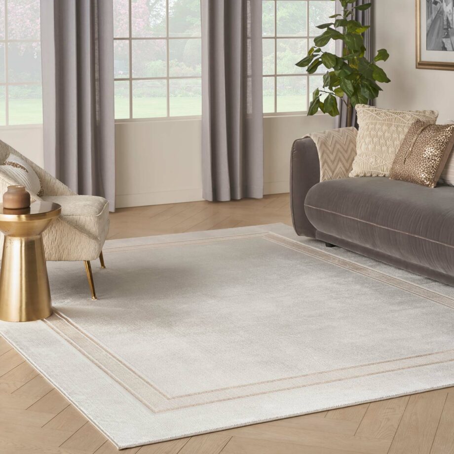 Nourison rug Glitz GLZ08 IVCRM IVORY CREAM 8x10 099446134707 interior 1