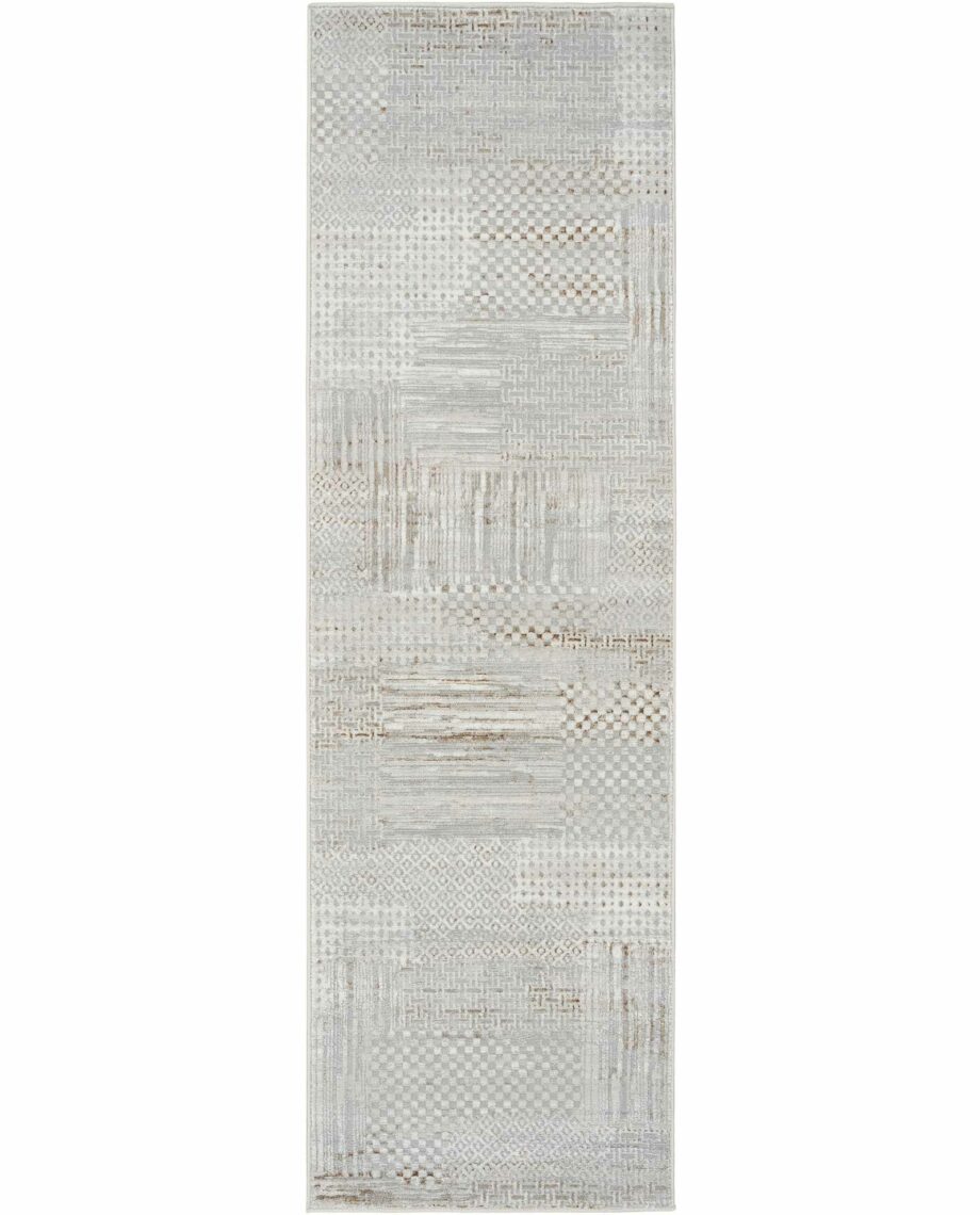 Nourison rug Glitz GLZ09 SILGY SILVER GREY 2x8 099446911933