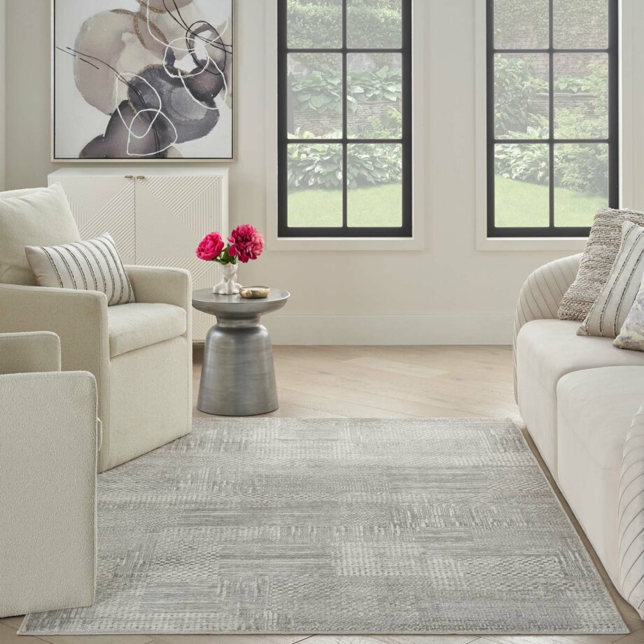 Nourison rug Glitz GLZ09 SILGY SILVER GREY 5x7 099446904041 interior 3