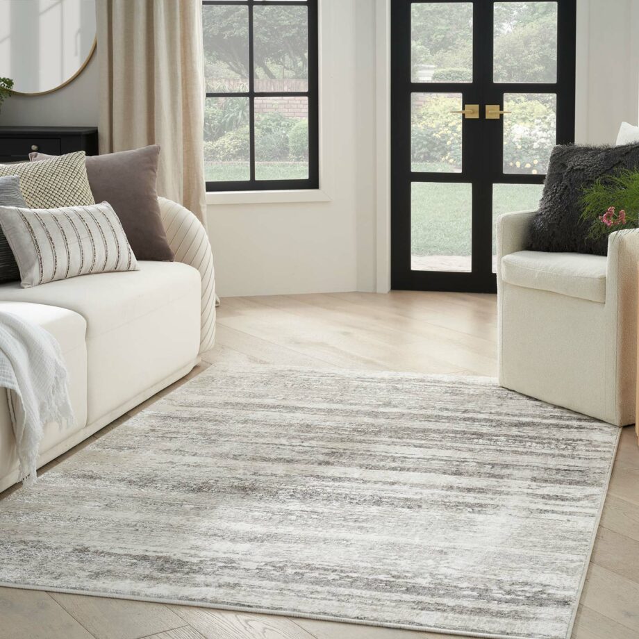 Nourison rug Glitz GLZ10 CRMGY CREAM GREY 5x7 099446904058 interior 1