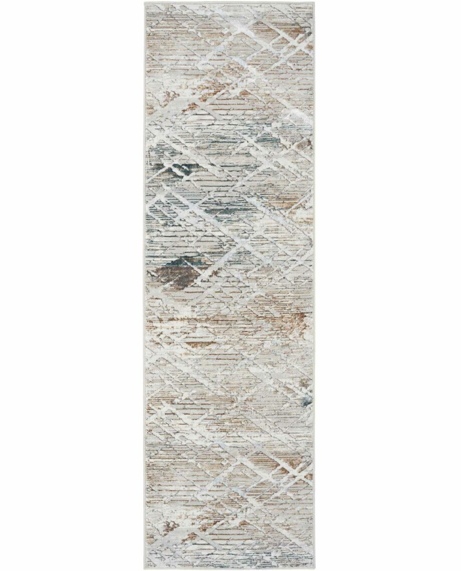 Nourison rug Glitz GLZ11 GRYMT GREY MULTICOLOR 2x8 099446912039