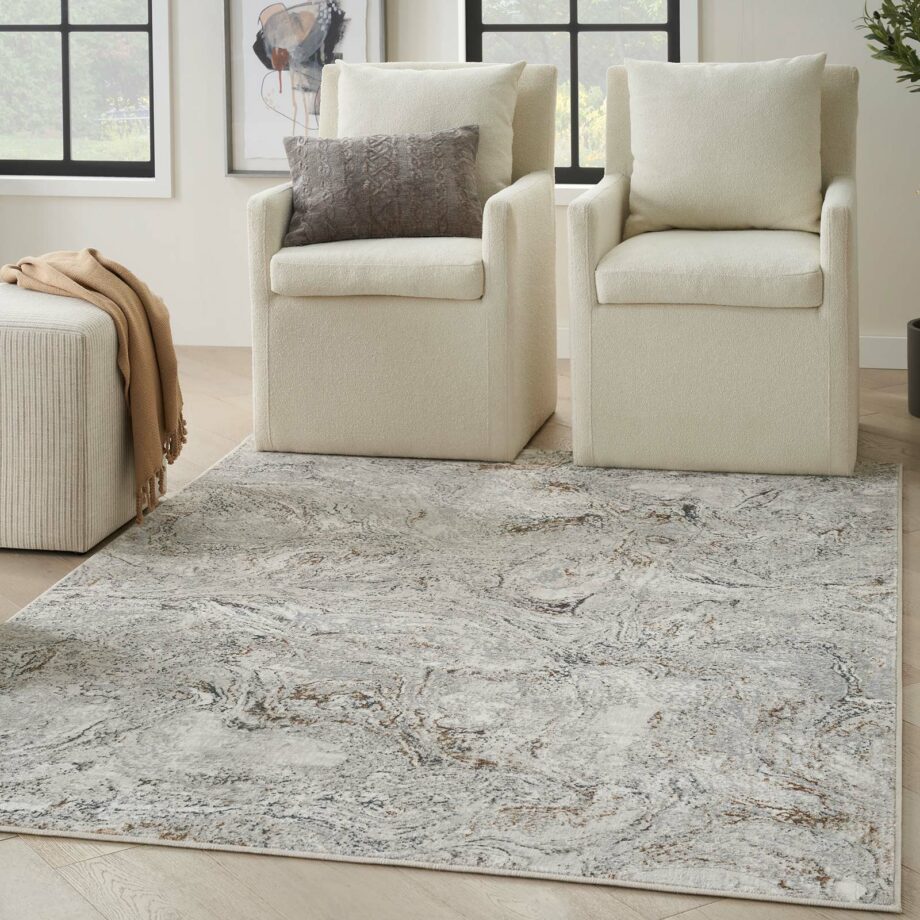 Nourison rug Glitz GLZ20 GRYMT GREY MULTICOLOR 5x7 099446951090 interior 1