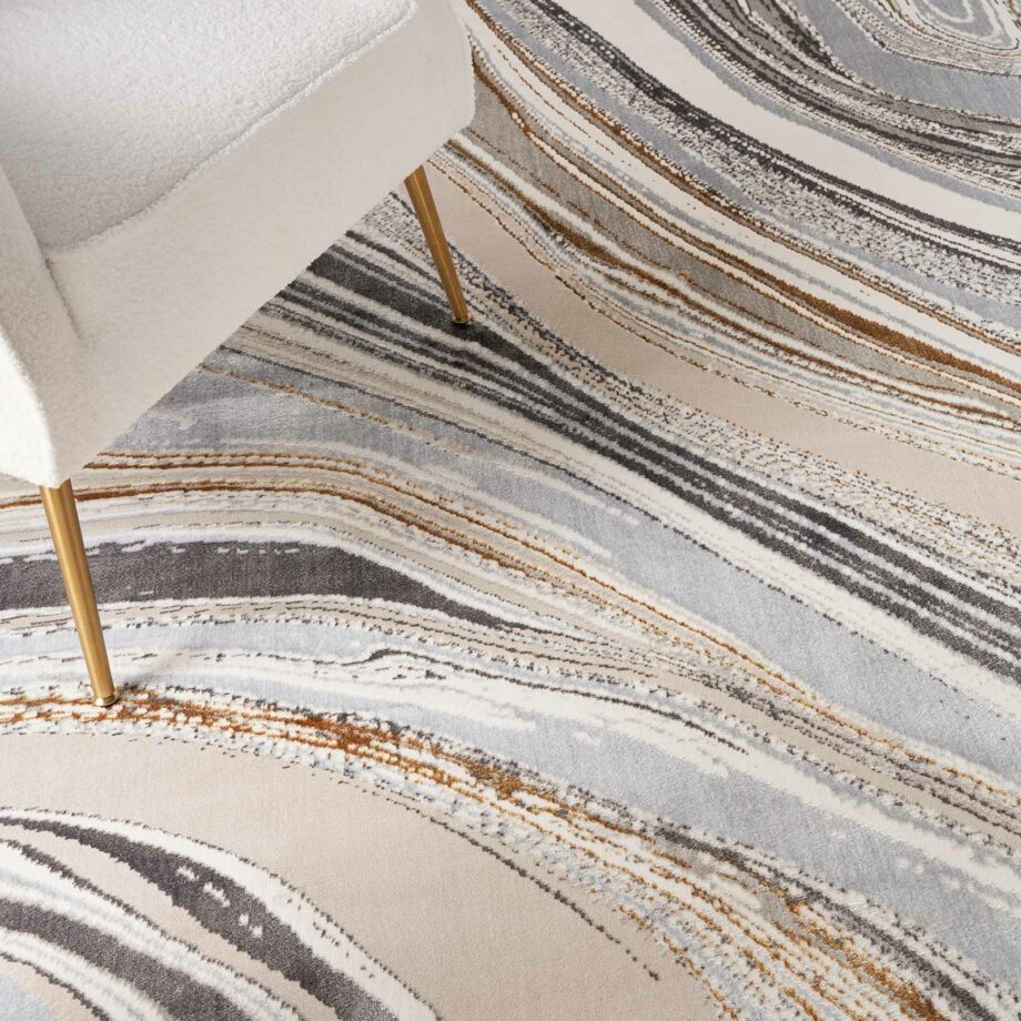 Nourison rug Glitz GLZ21 GRYGD GREY GOLD 8x10 099446951168 interior 2