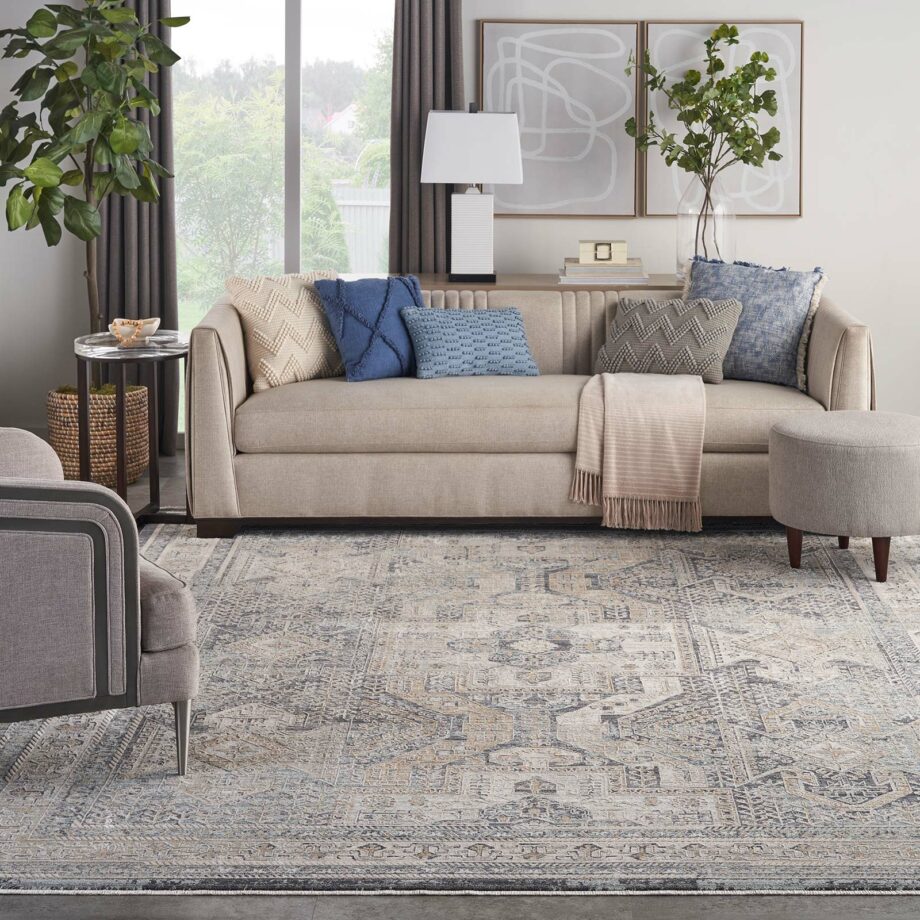 Nourison rug Lynx LNX01 IVCHA IVORY CHARCOAL 12x16 099446082725 interior 3