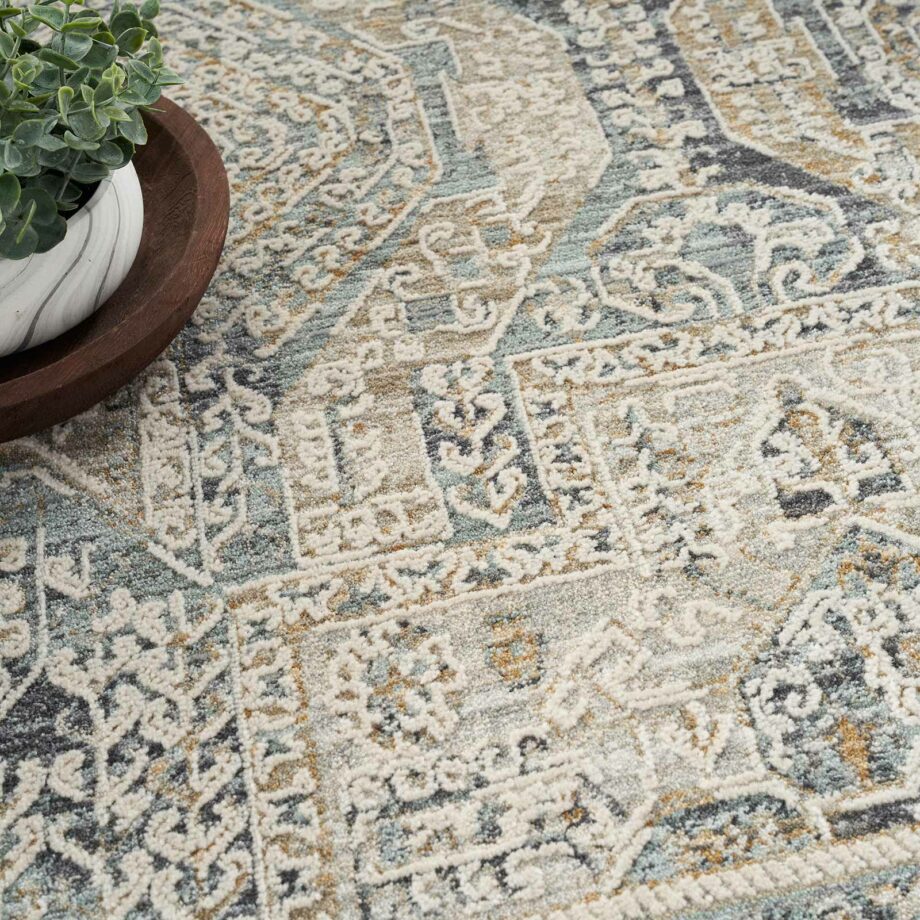 Nourison rug Lynx LNX01 IVCHA IVORY CHARCOAL 5x8 099446082619 interior 2