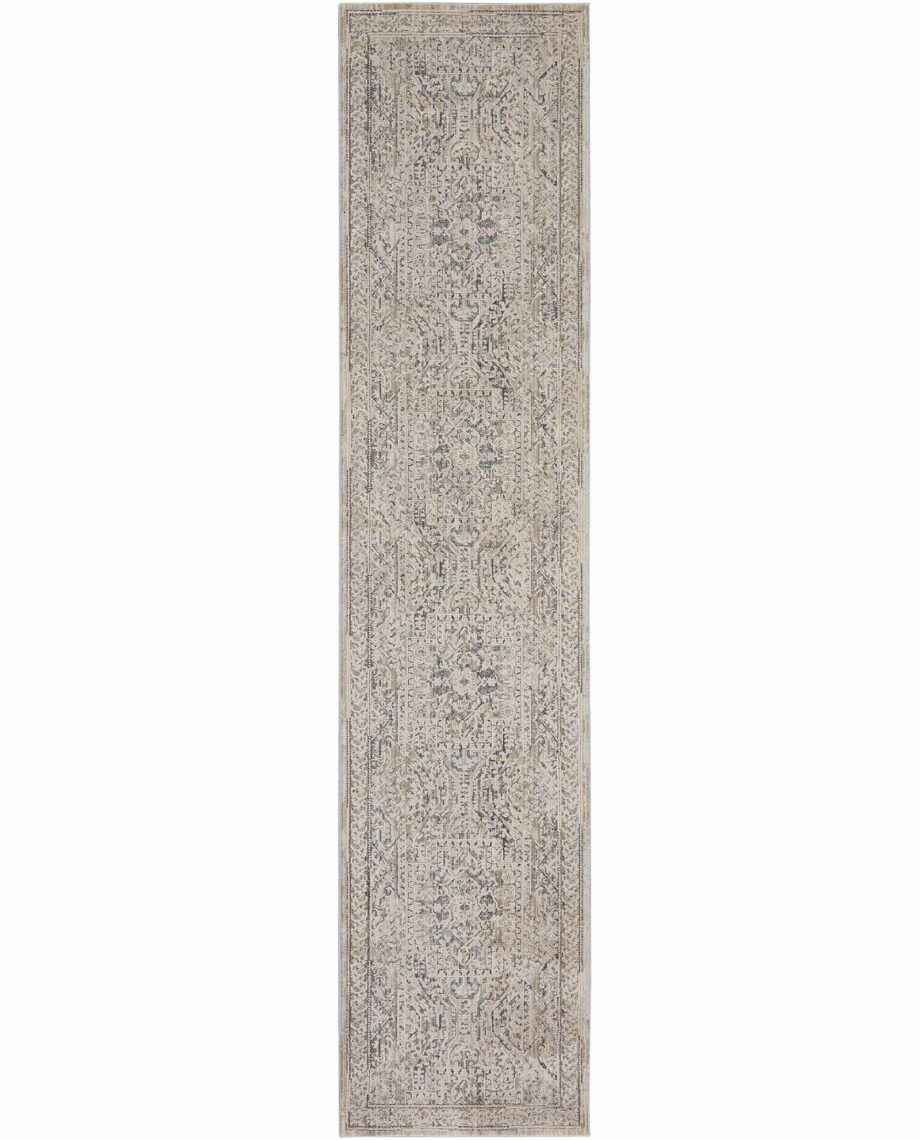 Nourison rug Lynx LNX01 IVGBL IVORY GREY BLUE 2x8 099446081704