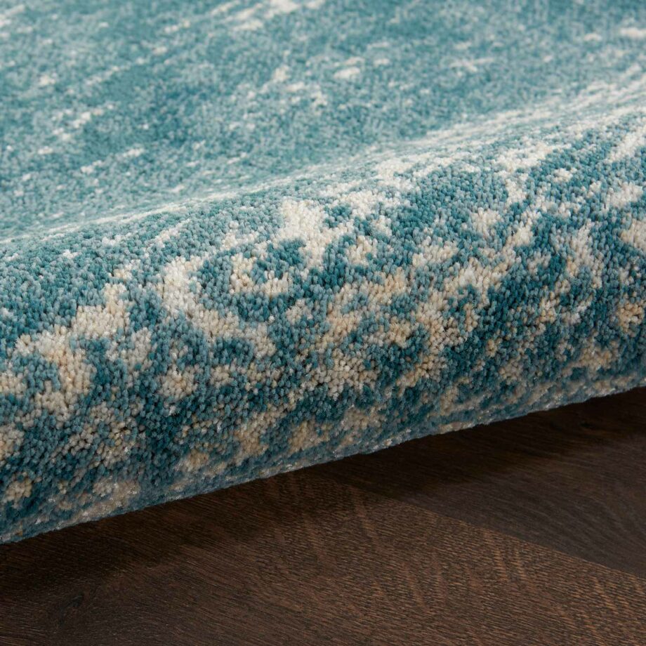 Nourison rug Maxell MAE06 IVTL IVORY TEAL 5X7 099446880437 TX01
