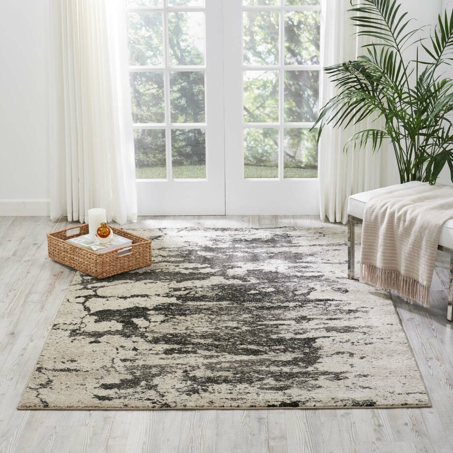 Nourison rug Maxell MAE07 IVGRY 6x8 099446343468 Room