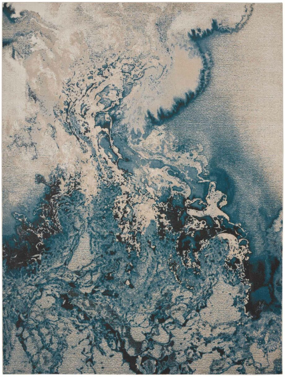 Nourison rug Maxell MAE08 IVTL IVORY TEAL 8x11 099446880239