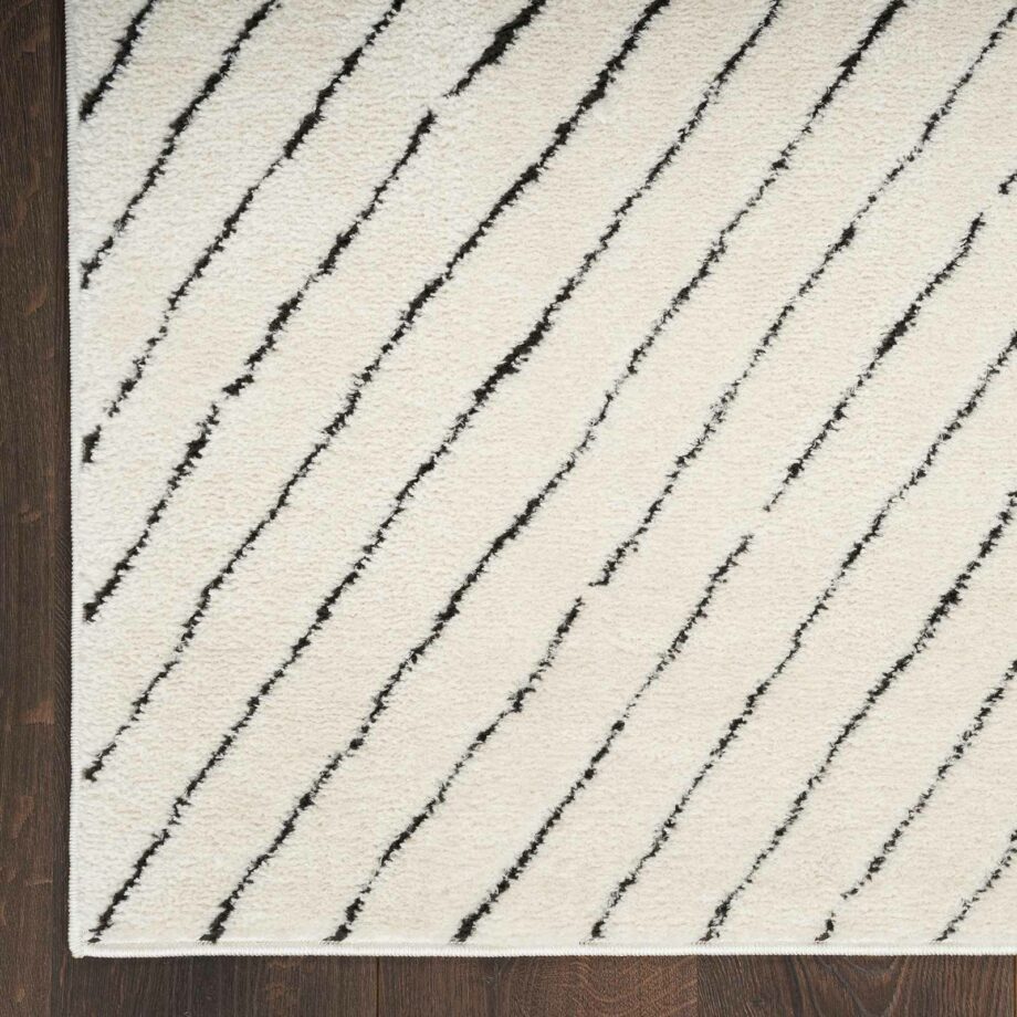 Nourison rug Modern Comfort MNC01 IVBLK IVORY BLACK 5x7 099446902139 CR
