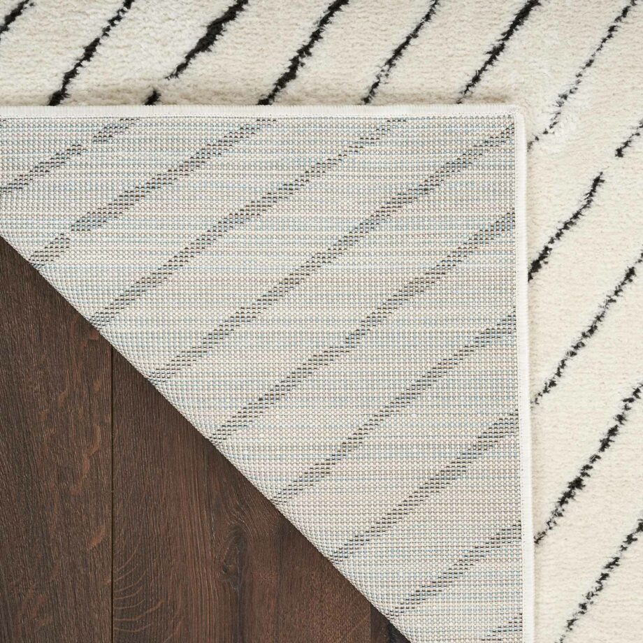 Nourison rug Modern Comfort MNC01 IVBLK IVORY BLACK 5x7 099446902139 CRB