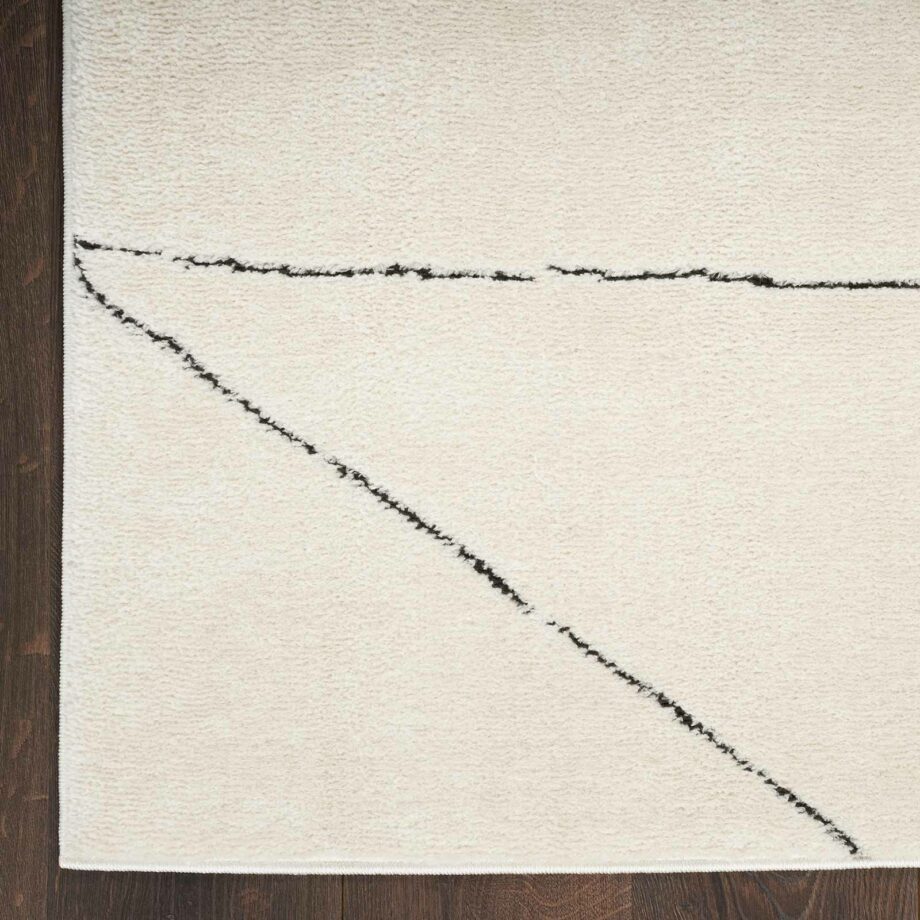 Nourison rug Modern Comfort MNC02 IVBLK IVORY BLACK 5x7 099446902146 CR