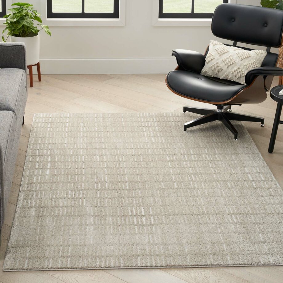 Nourison rug Modern Comfort MNC03 GRYIV GREY IVORY 5x7 099446902177 interior 1