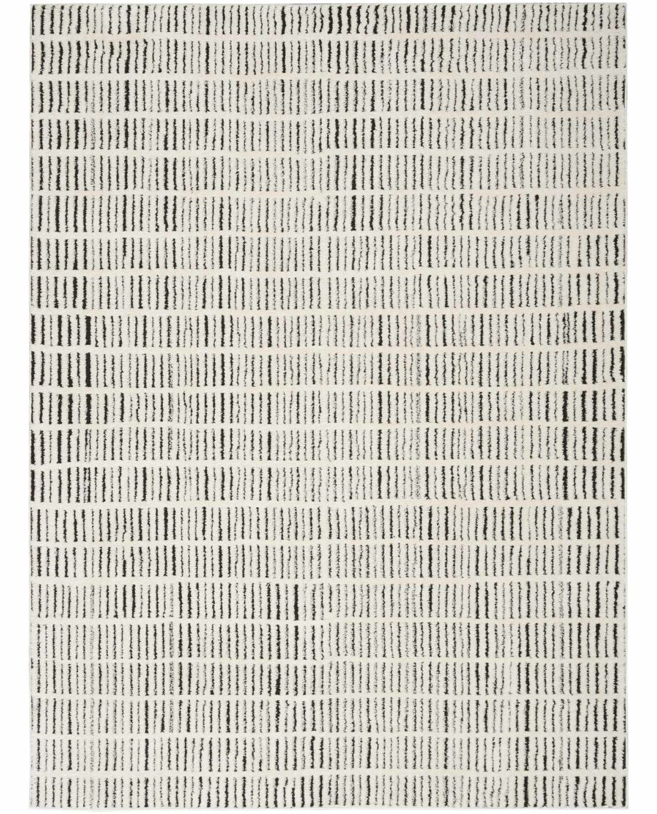Nourison rug Modern Comfort MNC03 IVBLK IVORY BLACK 5x7 099446902153