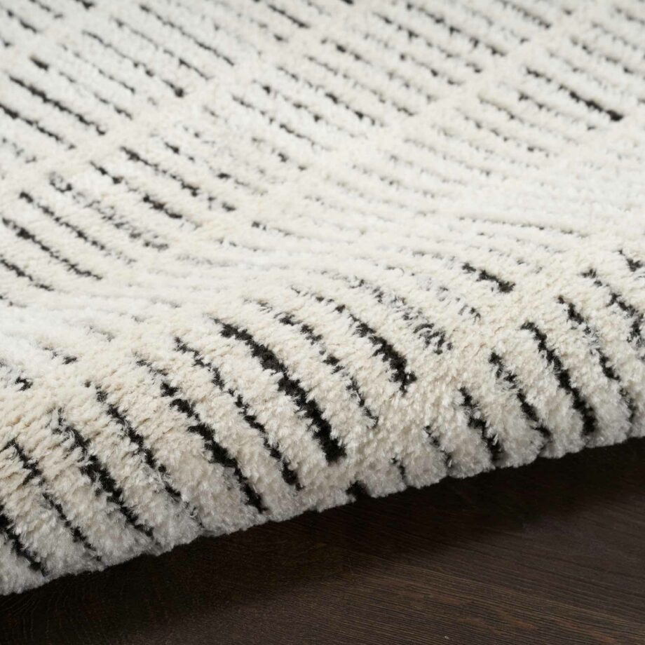 Nourison rug Modern Comfort MNC03 IVBLK IVORY BLACK 5x7 099446902153 TX01