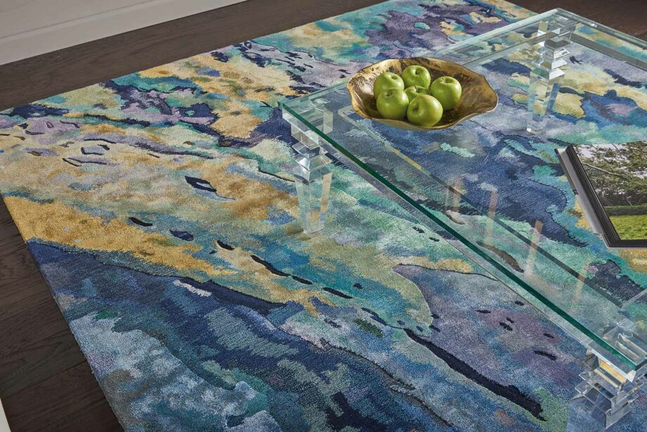 Nourison rug Prismatic PRS09 SILBL 8X10 099446354525 interior7