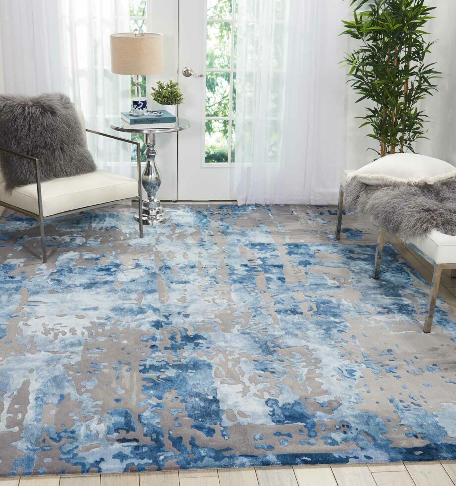 Nourison rug Prismatic PRS10 BLGRY 8x10 099446409072 Room