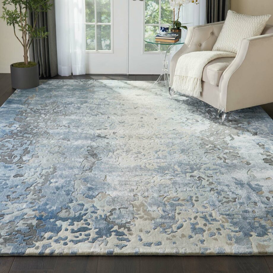 Nourison rug Prismatic PRS17 DENIM 8x10 099446471185 interior 1