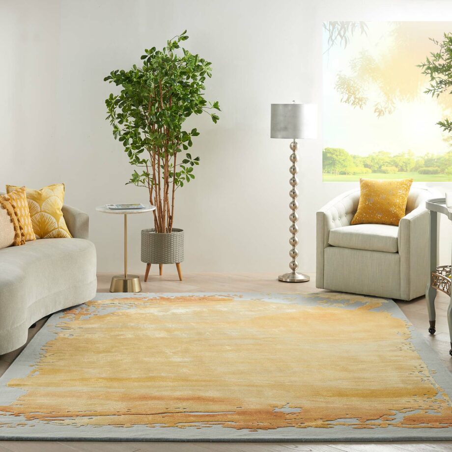 Nourison rug Prismatic PRS19 GRYGD GREY GOLD 8x10 099446814265 interior 3