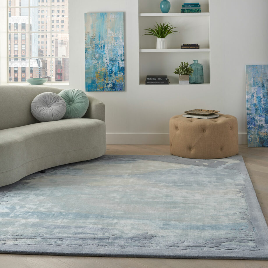 Nourison rug Prismatic PRS19 SFMSL SEAFOAM SILVER 8X10 099446783349 interior 3