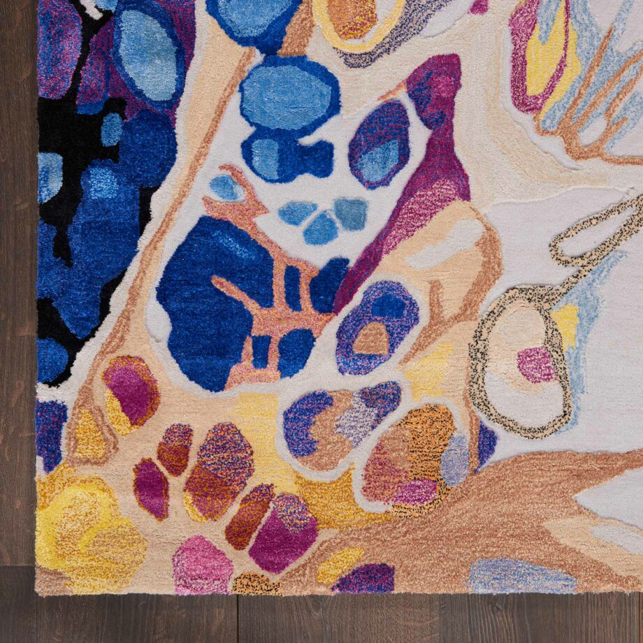 Nourison rug Prismatic PRS20 GRLMT GREY LILAC MULTICOLOR 8x10 099446814098 CR