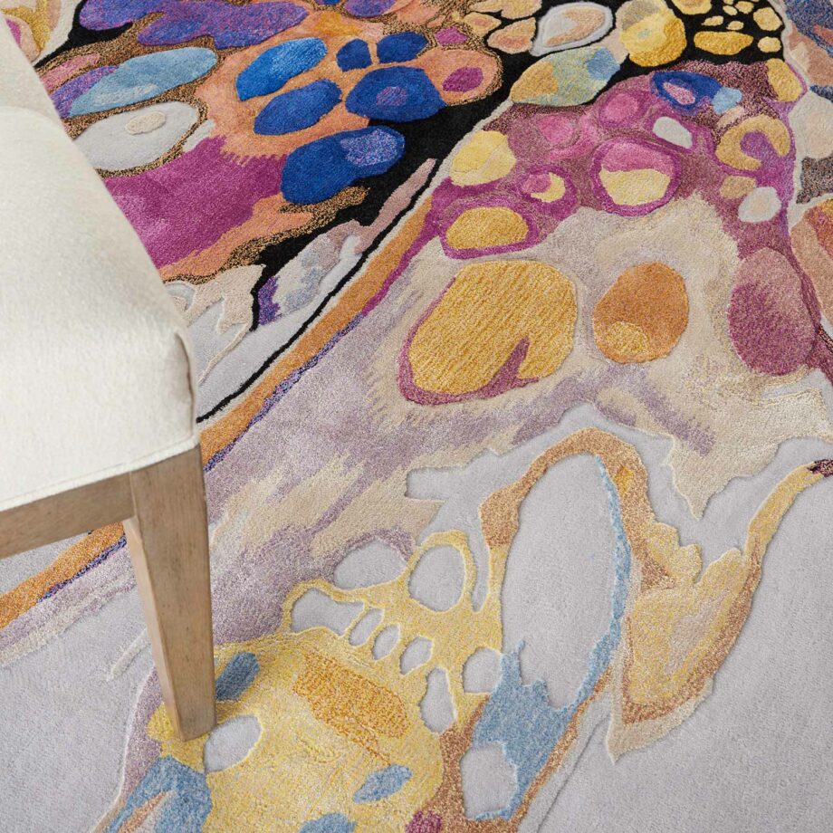 Nourison rug Prismatic PRS20 GRLMT GREY LILAC MULTICOLOR 8x10 099446814098 interior 2