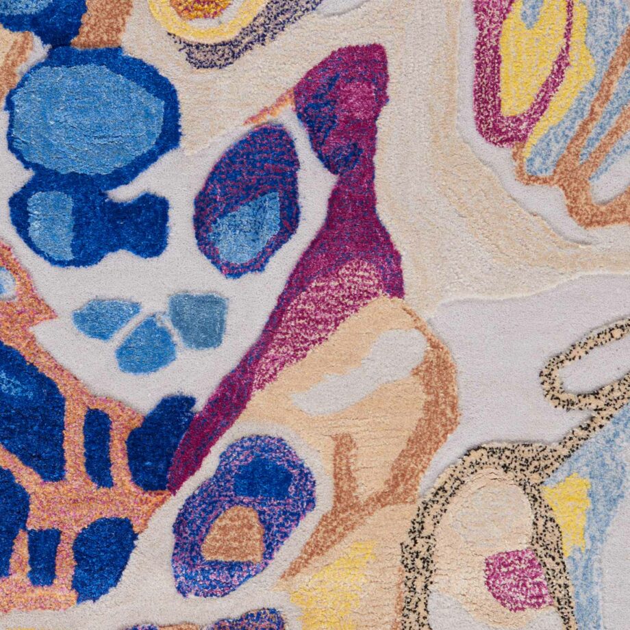 Nourison rug Prismatic PRS20 GRLMT GREY LILAC MULTICOLOR 8x10 099446814098 swatch