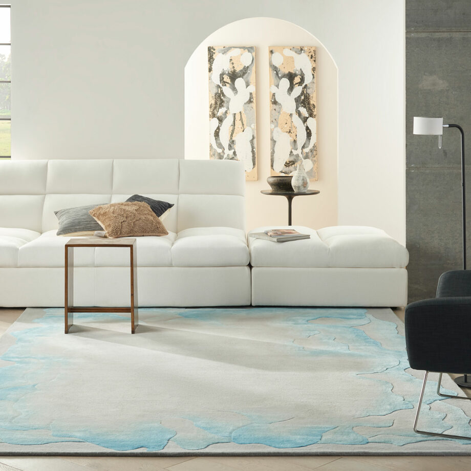 Nourison rug Prismatic PRS22 SMSBL SEA MIST BLUE 8X10 099446862471 interior 3