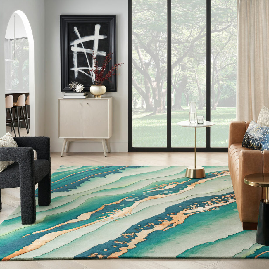 Nourison rug Prismatic PRS30 EMRLD EMERALD 8x10 099446090850 interior 3