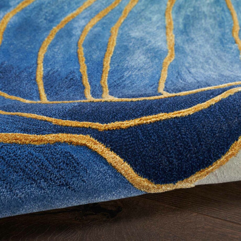 Nourison rug Prismatic PRS32 BLGLD BLUE GOLD 6x8 099446135254 TX01
