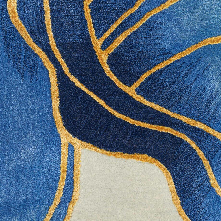 Nourison rug Prismatic PRS32 BLGLD BLUE GOLD 6x8 099446135254 swatch