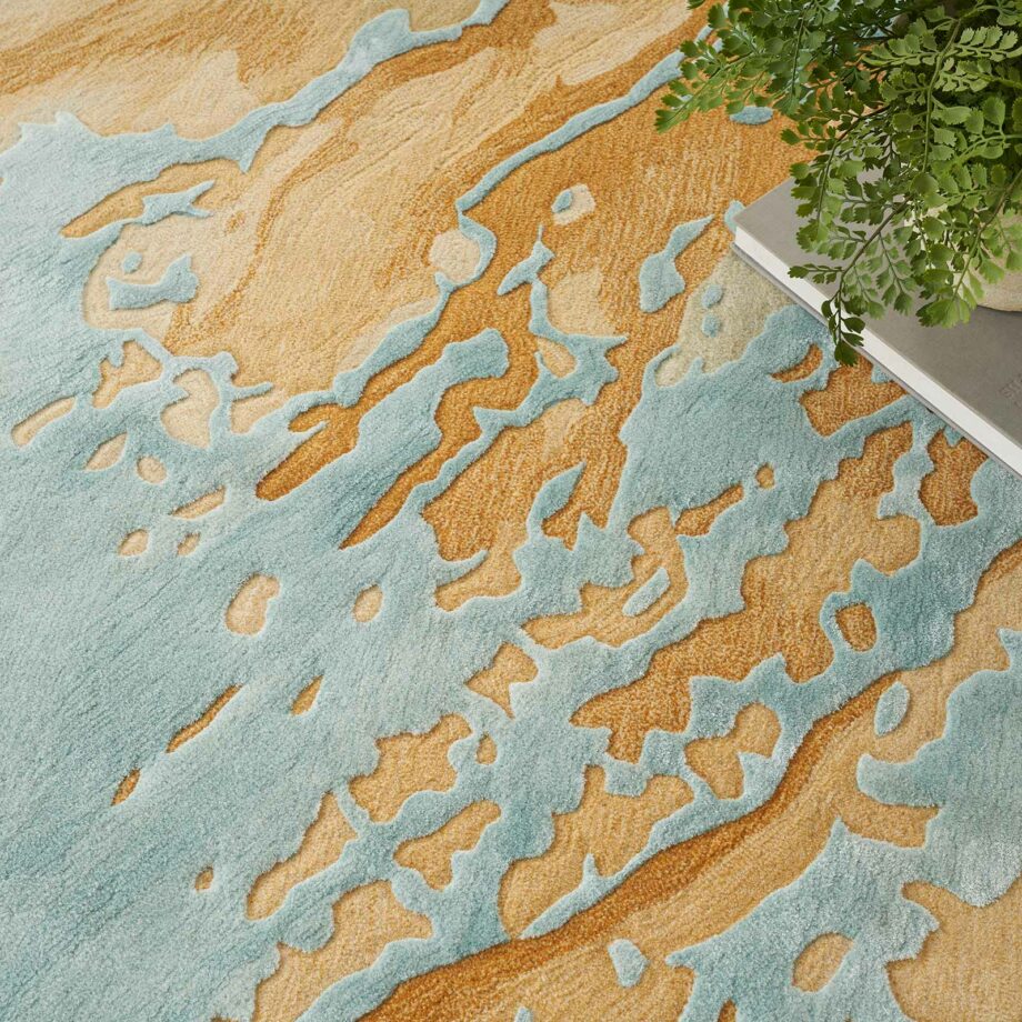 Nourison rug Prismatic PRS36 SNDBL SAND BLUE 8x10 099446900920 interior 2