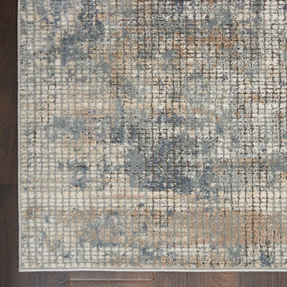 Nourison rug Quarry QUA02 BLBGE BLUE BEIGE 5x7 099446746207 CR