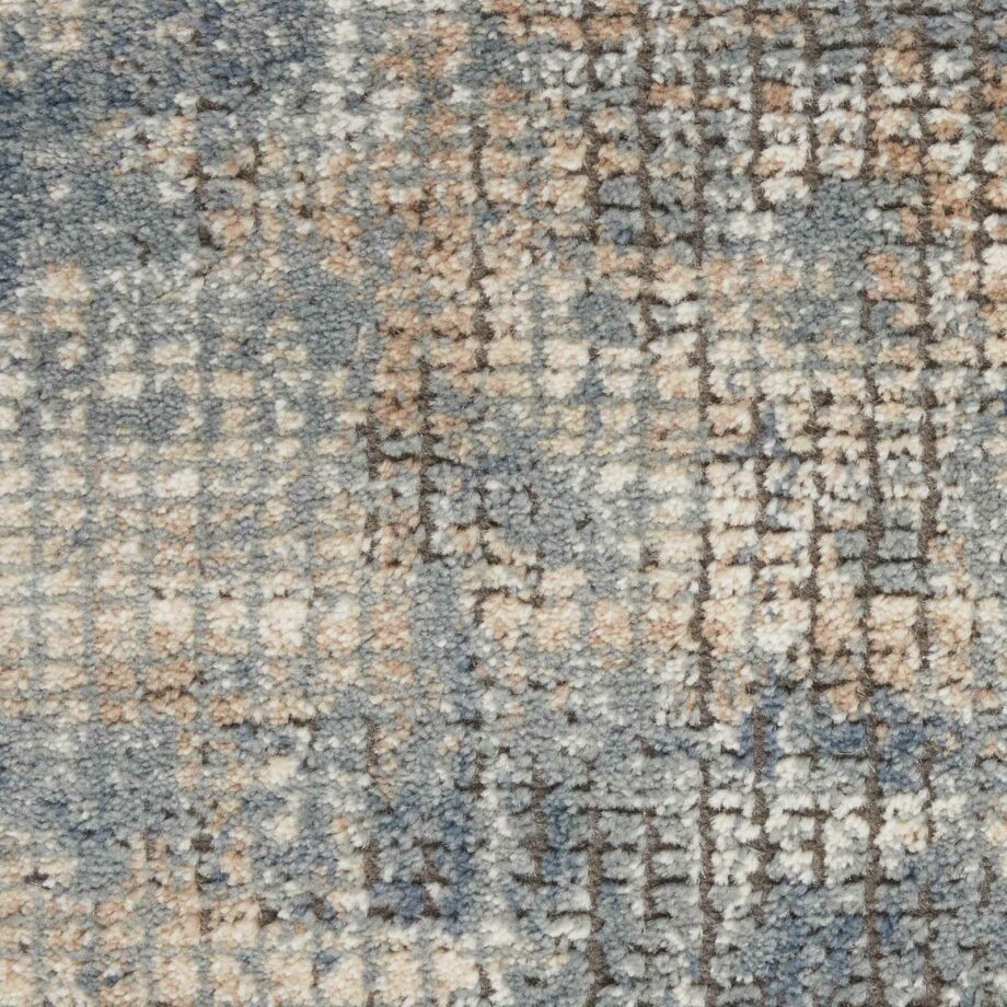 Nourison rug Quarry QUA02 BLBGE BLUE BEIGE 5x7 099446746207 swatch