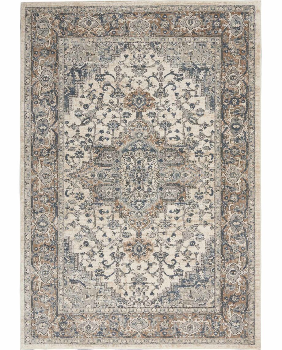 Nourison rug Quarry QUA05 IVGRY IVORY GREY 5x7 099446746276