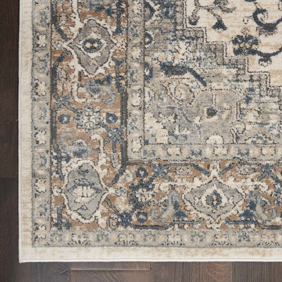 Nourison rug Quarry QUA05 IVGRY IVORY GREY 5x7 099446746276 CR
