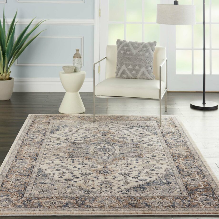 Nourison rug Quarry QUA05 IVGRY IVORY GREY 5x7 099446746276 interior 1