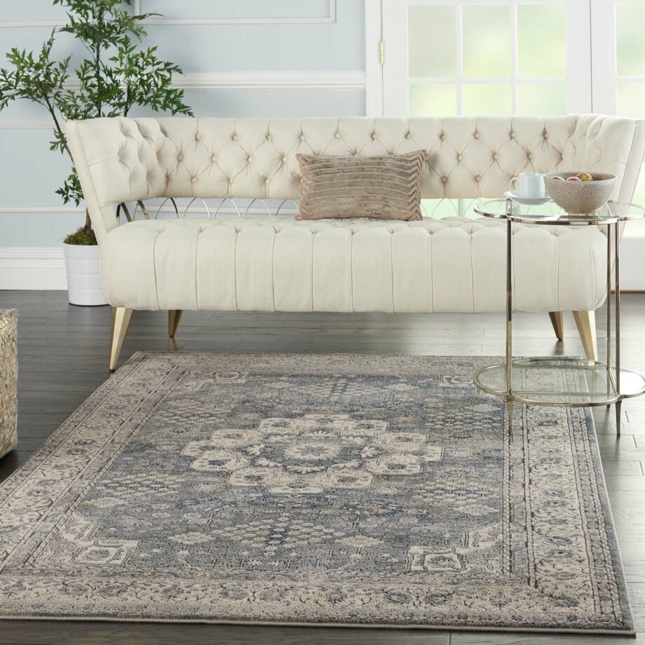 Nourison rug Quarry QUA07 GRYIV GREY IVORY 5x7 099446746306 interior 3