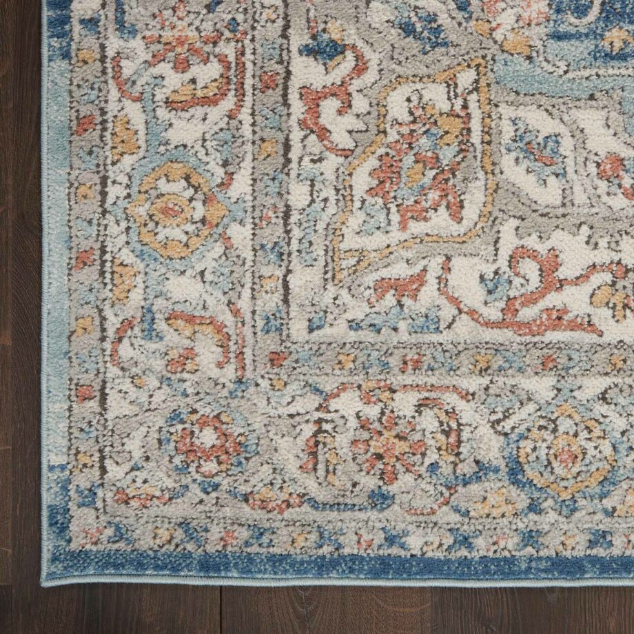 Nourison rug Quarry QUA11 IVBLU IVORY BLUE 5X7 099446819864 CR
