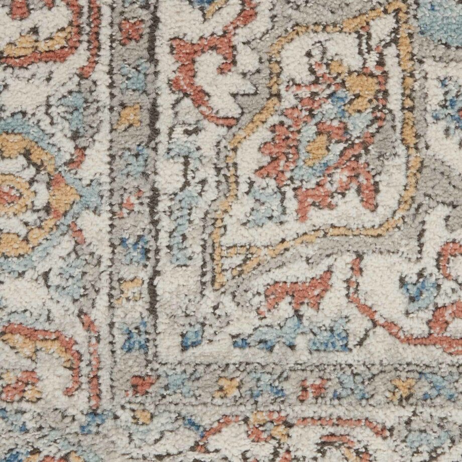 Nourison rug Quarry QUA11 IVBLU IVORY BLUE 5X7 099446819864 swatch