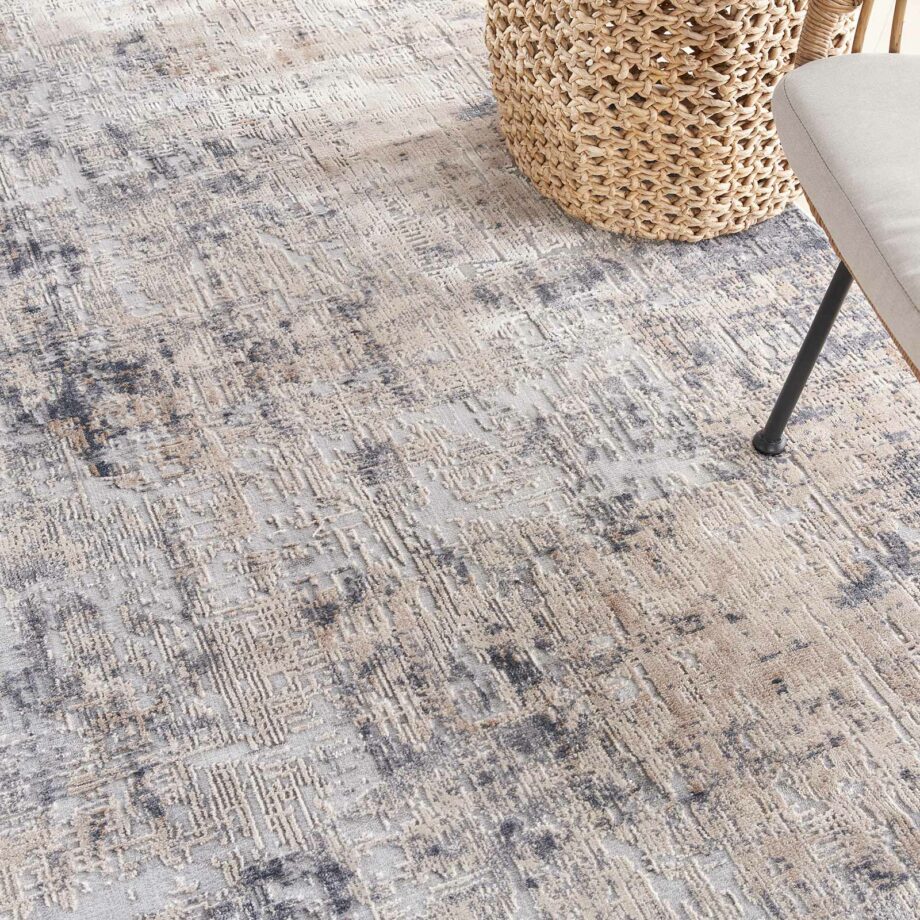 Nourison rug Rustic Textures RUS01 GRYBG GREY BEIGE 8XRND 099446835871 interior 2