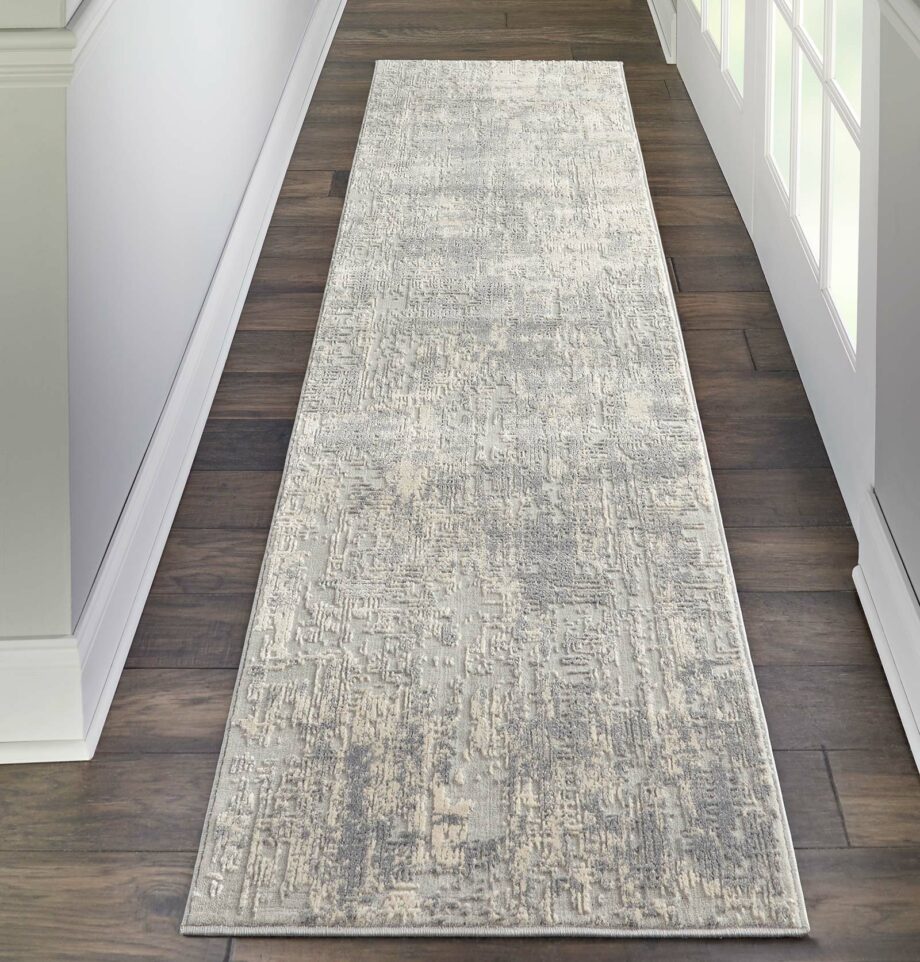 Nourison rug Rustic Textures RUS01 IVSIL IVORY SILVER 2x8 099446476104 interior