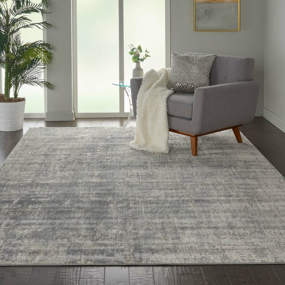Nourison rug Rustic Textures RUS01 IVSIL IVORY SILVER 8x11 099446476159 interior 1