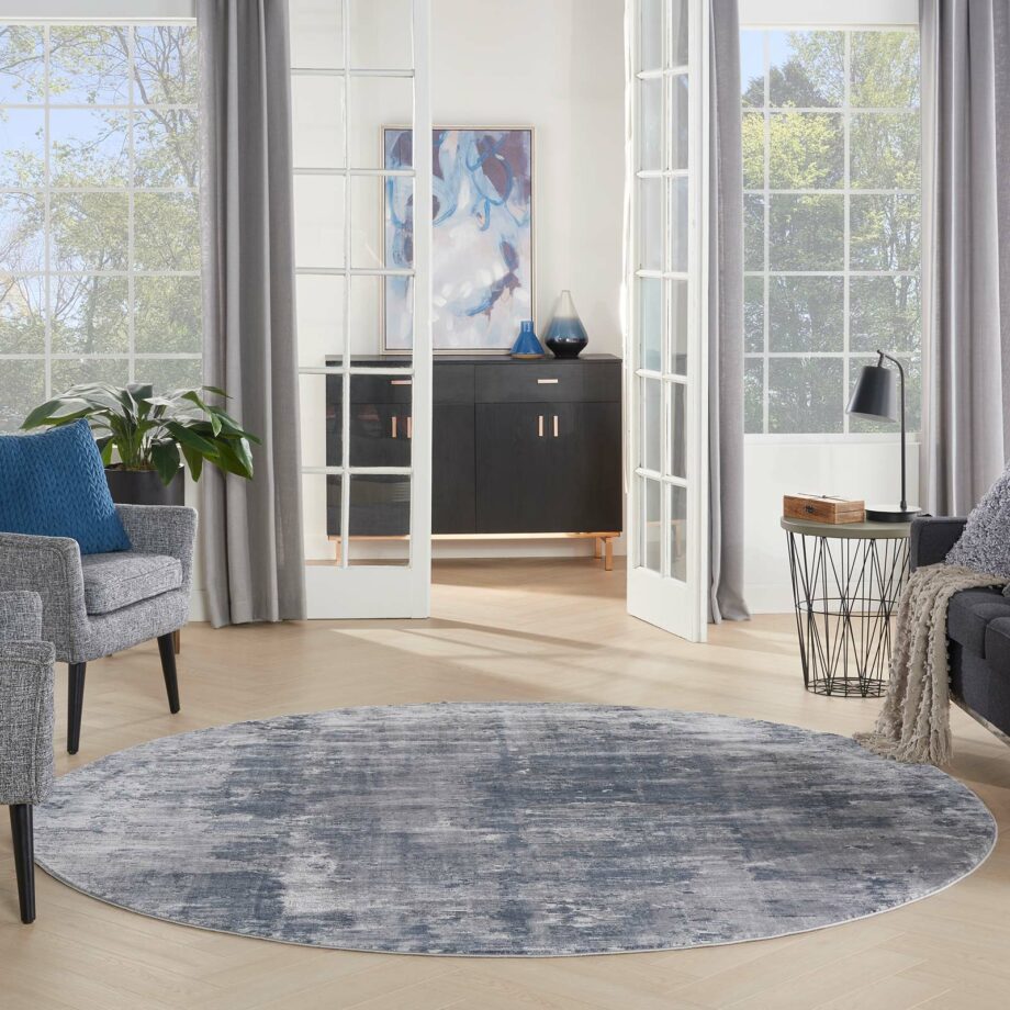Nourison rug Rustic Textures RUS05 GREY 8XRND 099446835949 interior 3