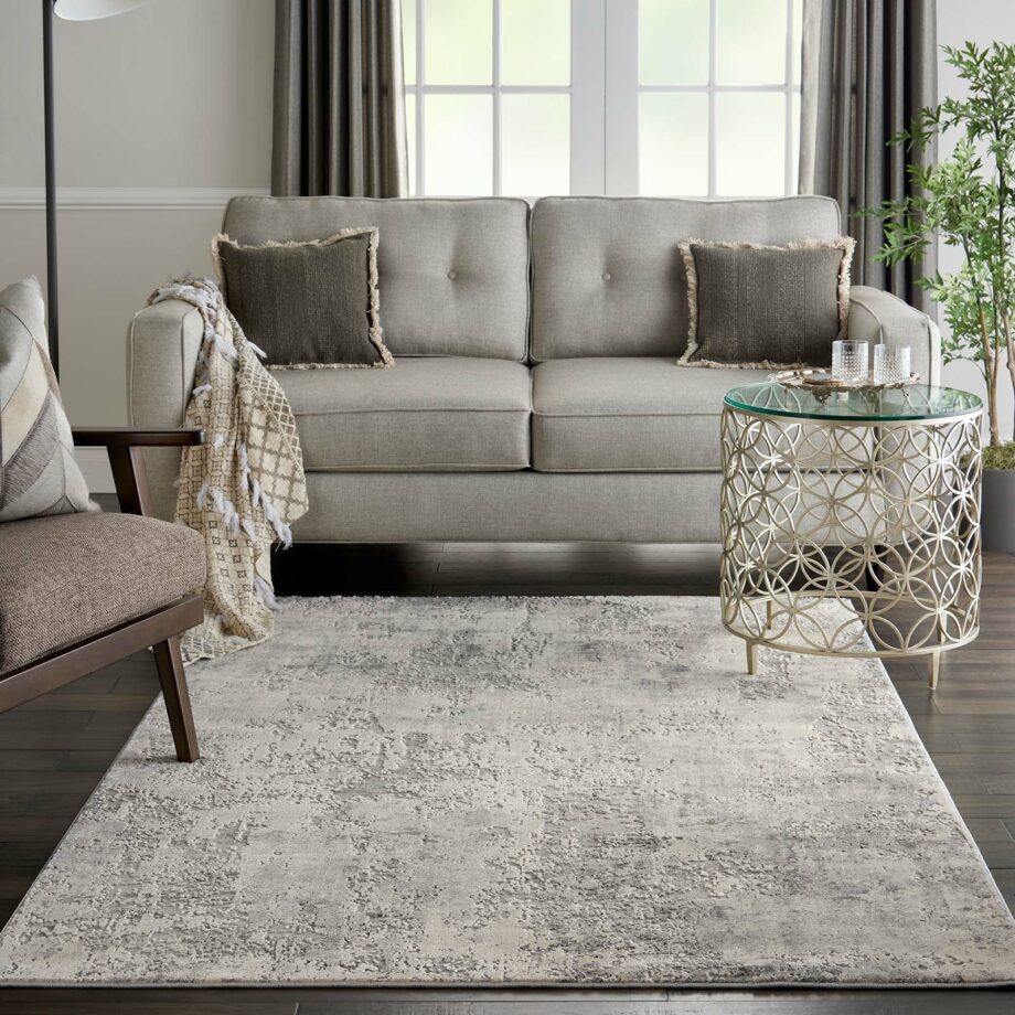 Nourison rug Rustic Textures RUS07 GRYBG GREY BEIGE 5X7 099446495952 interior 1 C